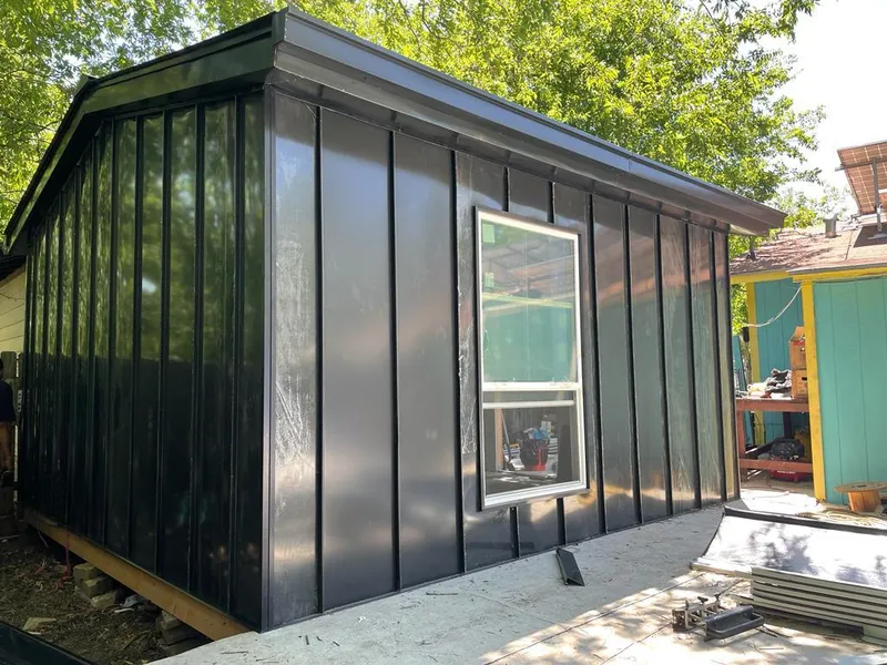 Black standing seam metal wall panels for Metal Roof Installation in Thurmont